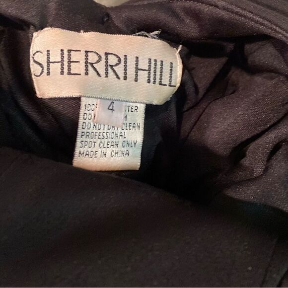 #702 SHERRI HILL Black Formal Open Back Gown - Picture 8 of 8